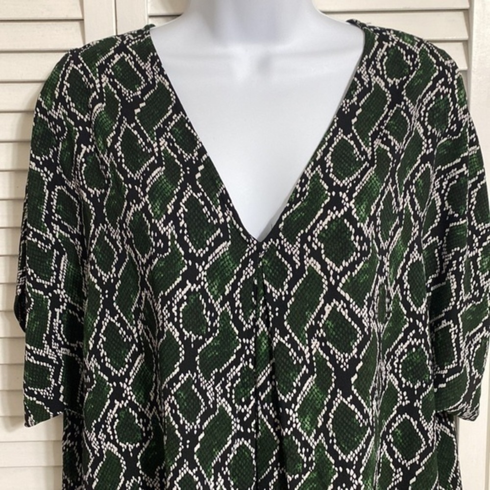 Michael Kors Green Python Print Top - image 2